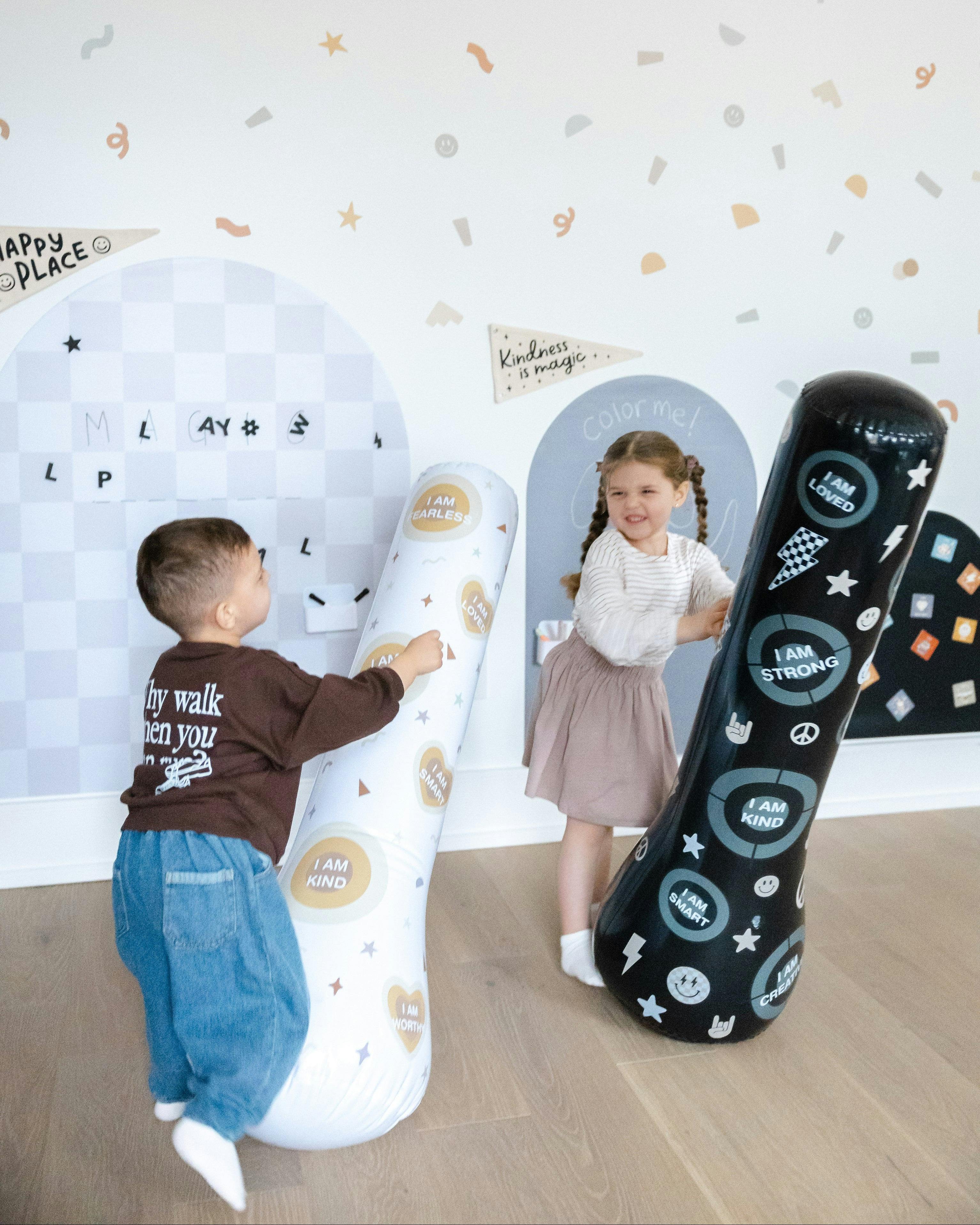 Magic Puncher - Inflatable Punching Bag for Kids with Positive Affirmations