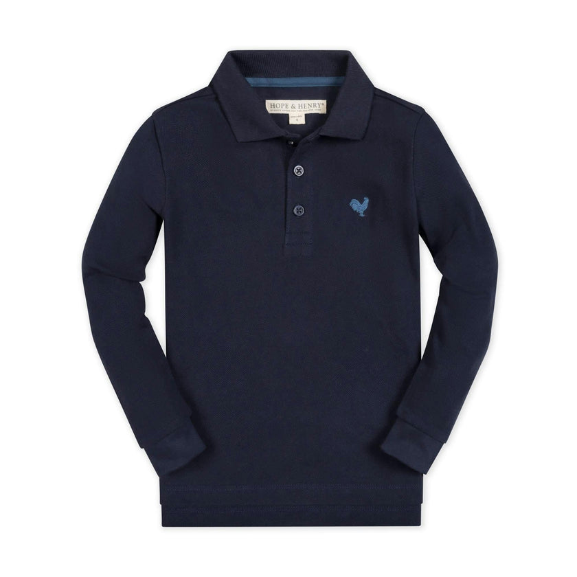 Organic Long Sleeve Pique Polo