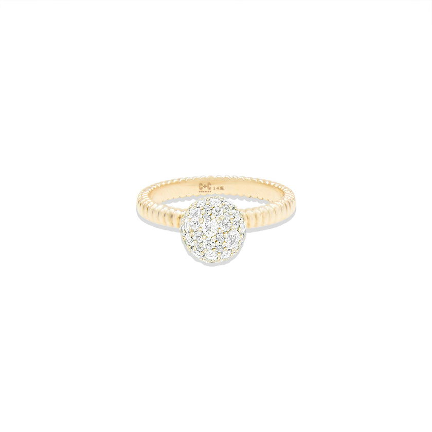 Revel Small Bobble Ring - Diamond