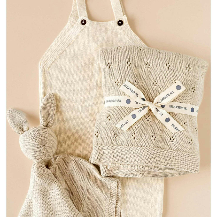 Organic Cotton Bunny Lovey, Birch