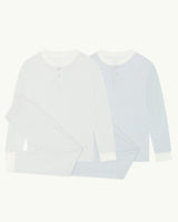 Derek Stripe Child Pyjama Two Piece Set  - Blue
