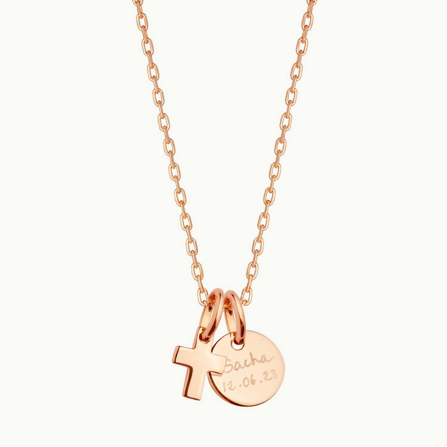 Personalized Mini Cross Necklace
