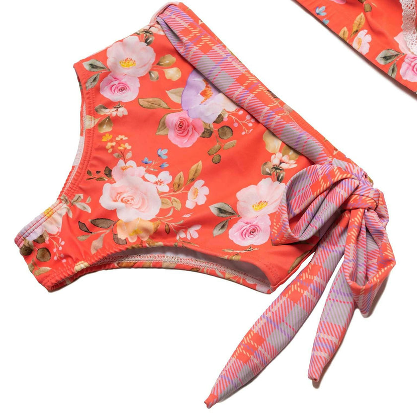 One Shoulder Ruffle Bikini