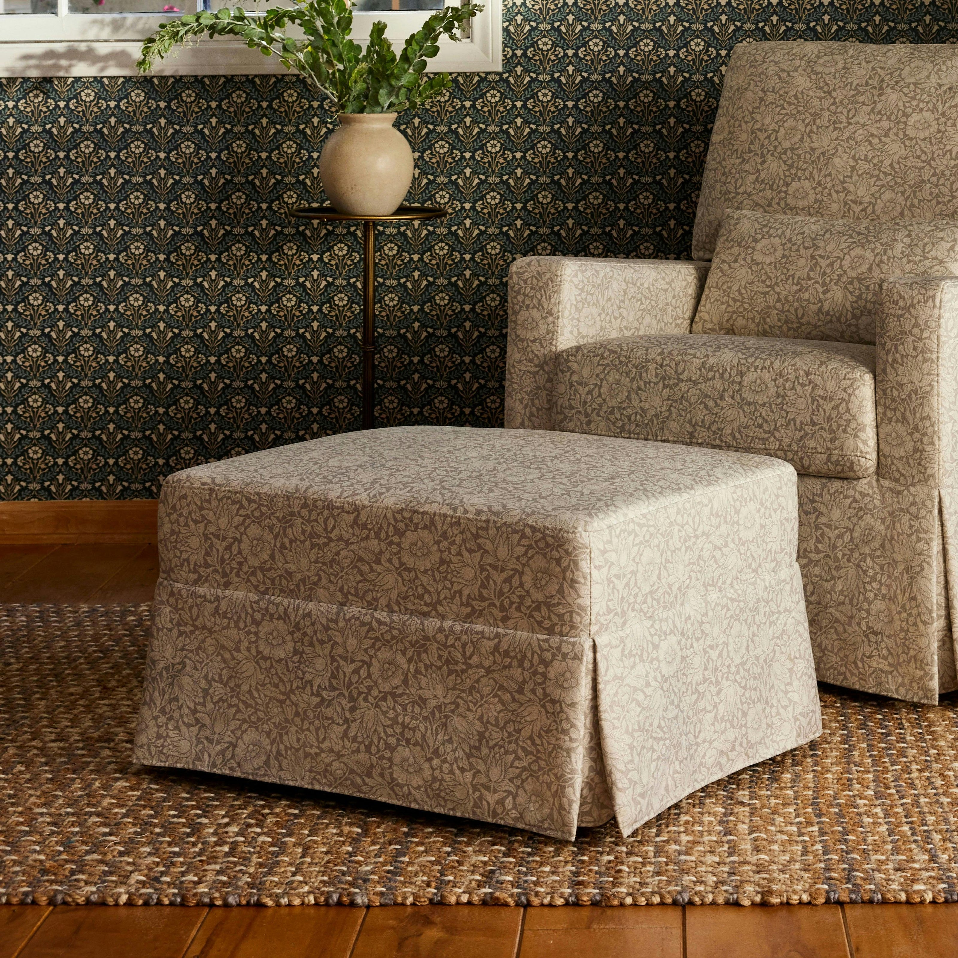 Namesake Morris & Co. x Namesake Crawford Gliding Ottoman