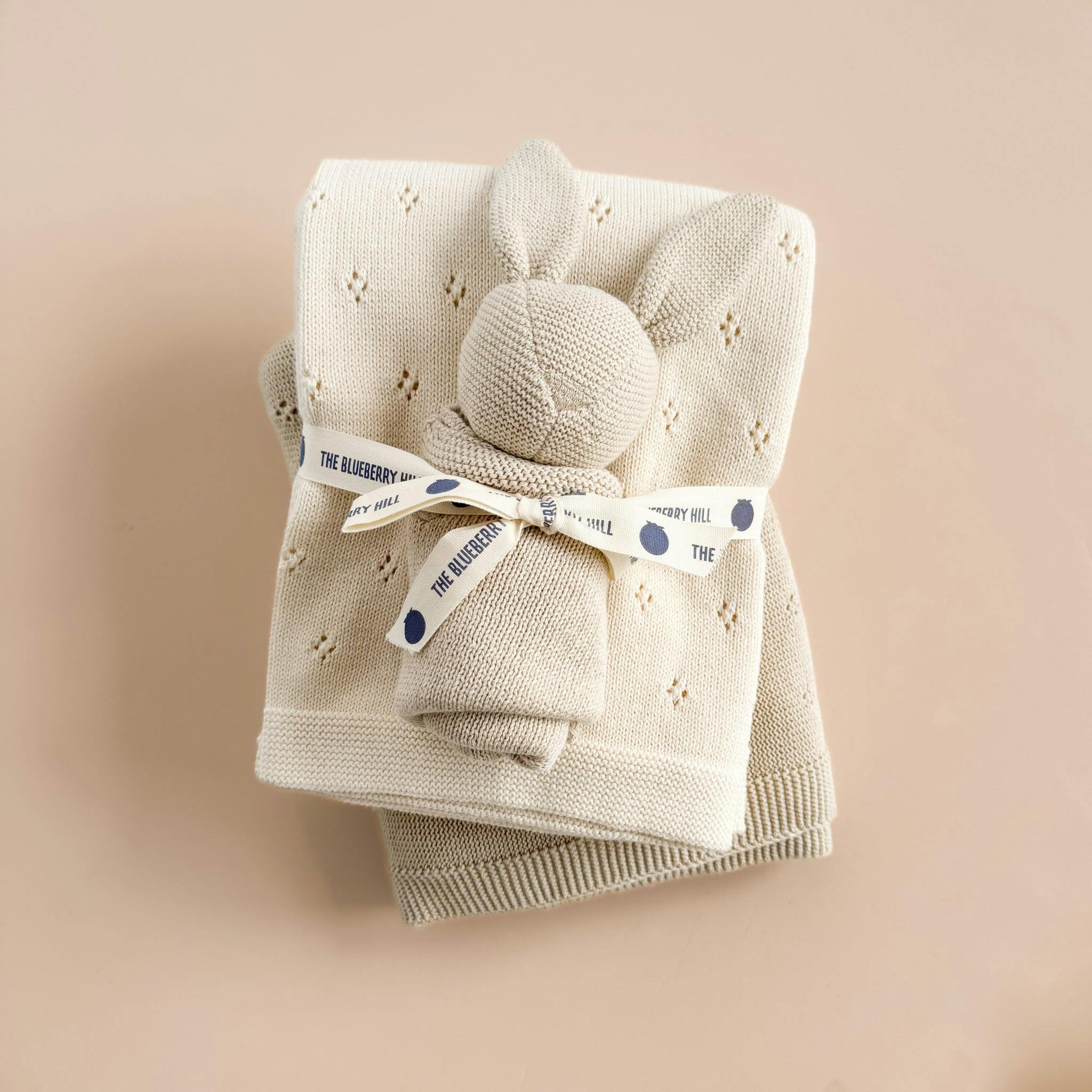 Organic Cotton Bunny Lovey, Birch