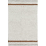 Gastro Classic Striped Tea Cloth-Inspired Washable Rug, Brown