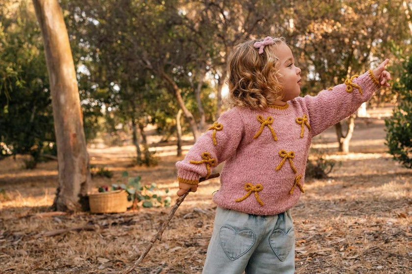 Bow Sweater in Stardust