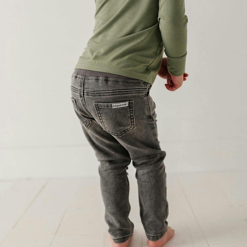 Boys Denim Jeans in Gray Wash