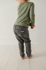 Boys Denim Jeans in Gray Wash