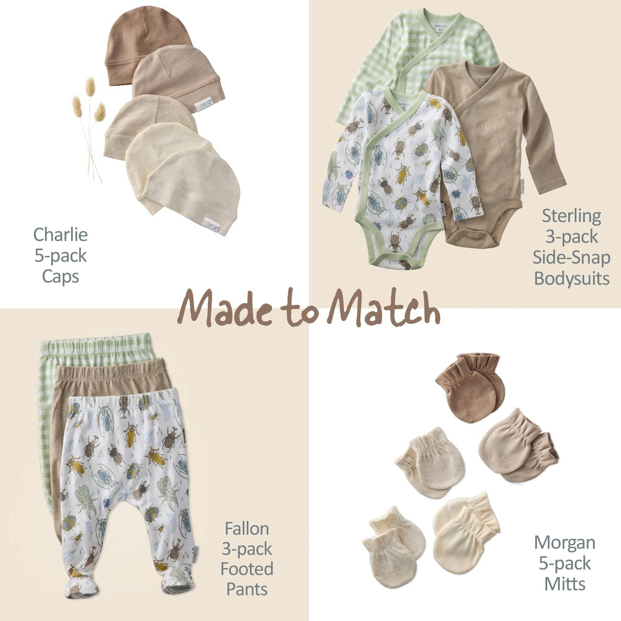 FALLON 3-Pack Footed Baby Pants