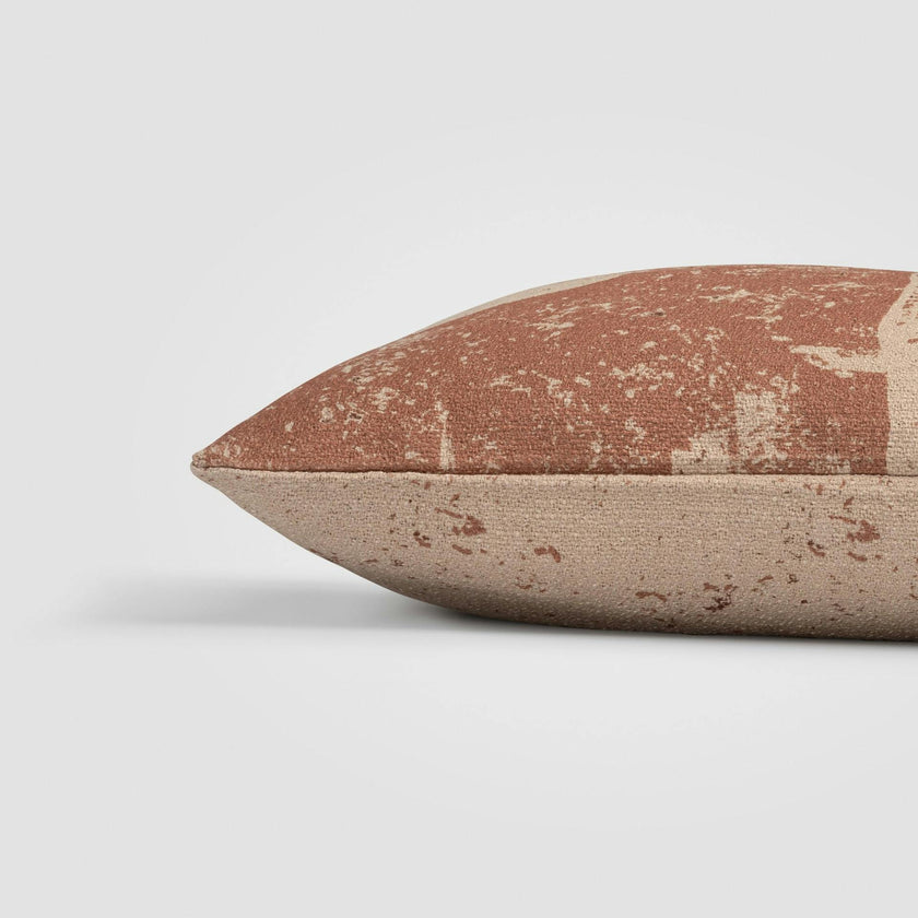 Canyon Layers Earth-Tone Brown Accent Pillow
