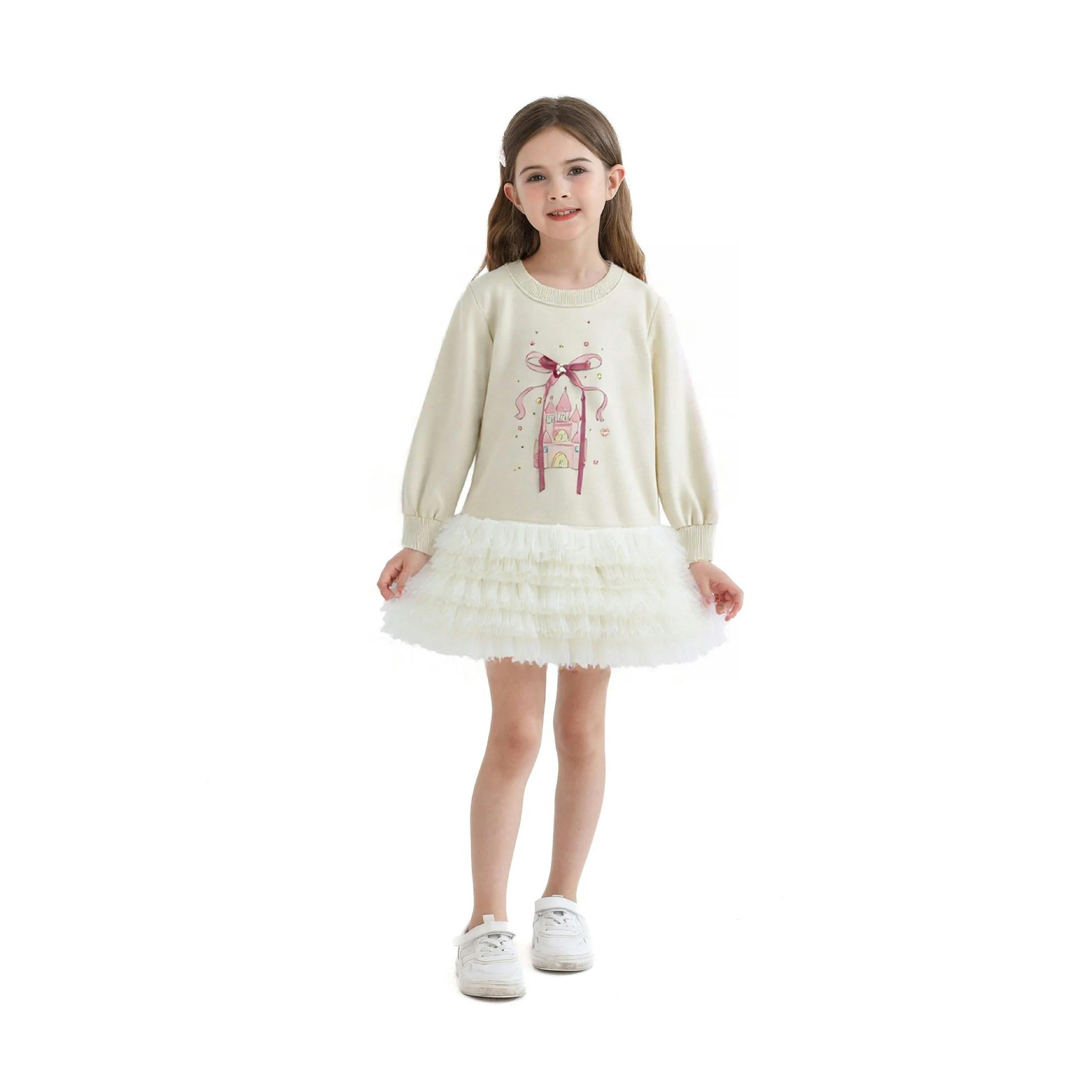 Mist Ruffle Ribbon Dress