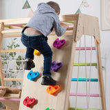 Magnolia | Indoor Wooden Jungle Gym with Monkey Bars, Rock Wall & Swing