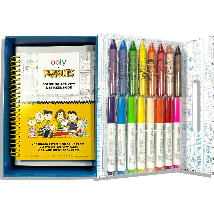 OOLY x Peanuts Coloring Activity & Sticker Kit