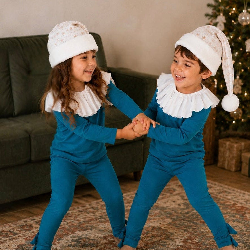 Jade Holiday Elf Pajama Costume- Christmas Gift for Kids - Cozy Cotton Stocking Stuffer