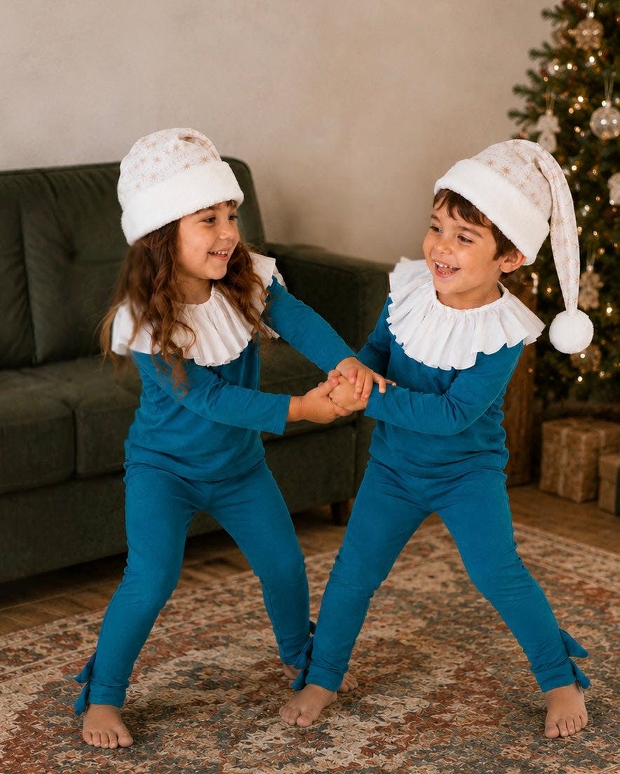 Jade Holiday Elf Pajama Costume- Christmas Gift for Kids - Cozy Cotton Stocking Stuffer