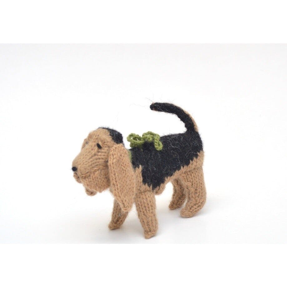 Bloodhound Dog Hand Knit Christmas Ornament Arcadia Home