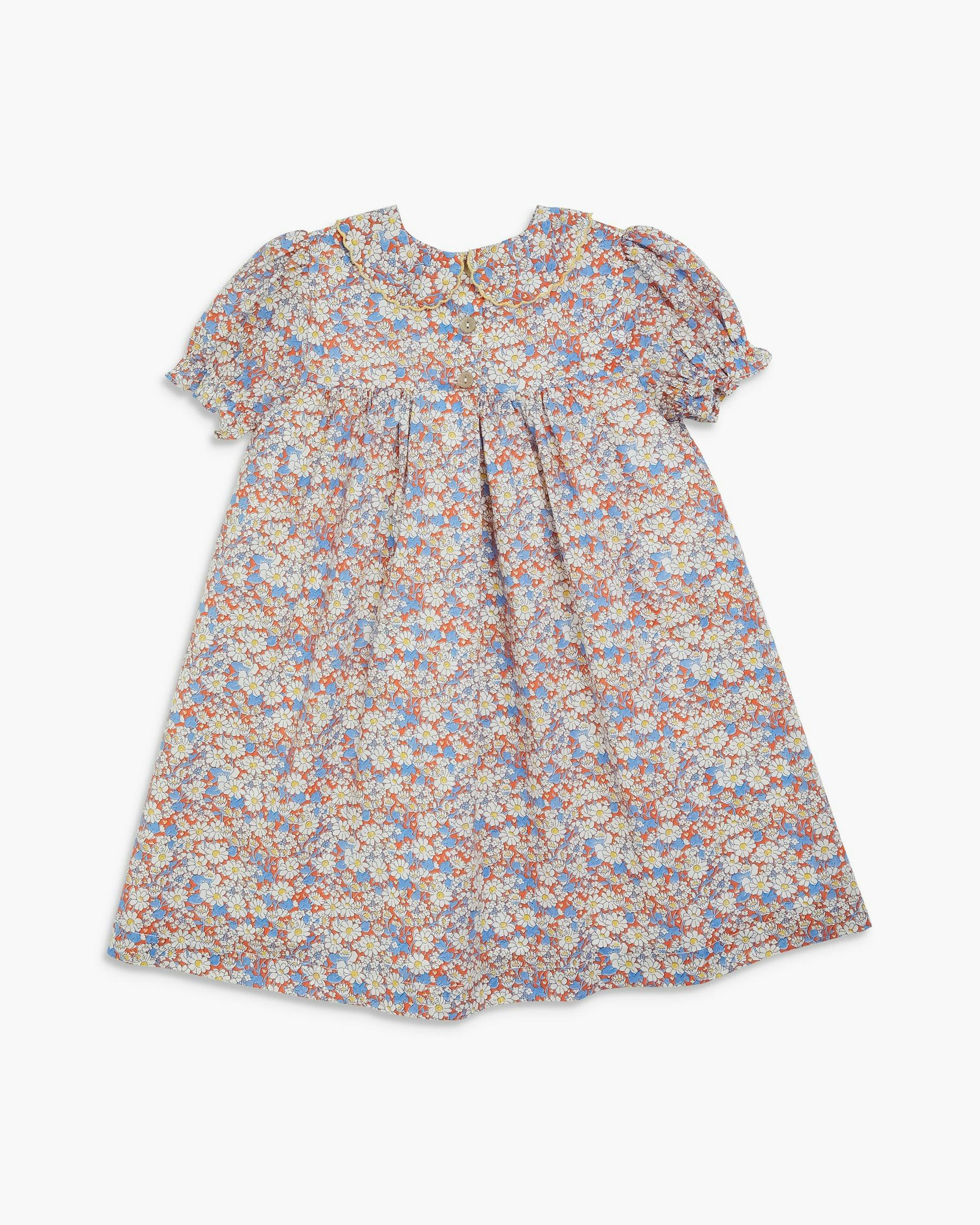 Pepa Dress Orange Blue Liberty