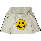 MONSTER Cream Zip Hoodie - Unisex for Boys and Girls