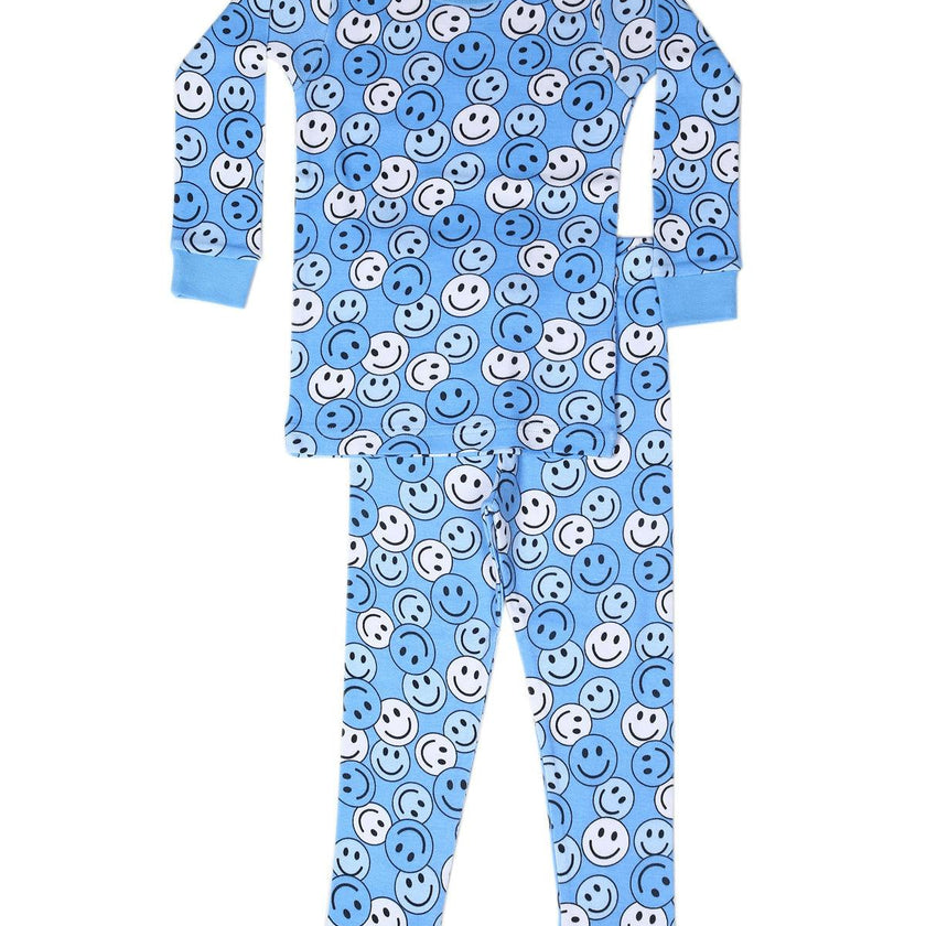 Kids Pajamas - Blue Smile Party