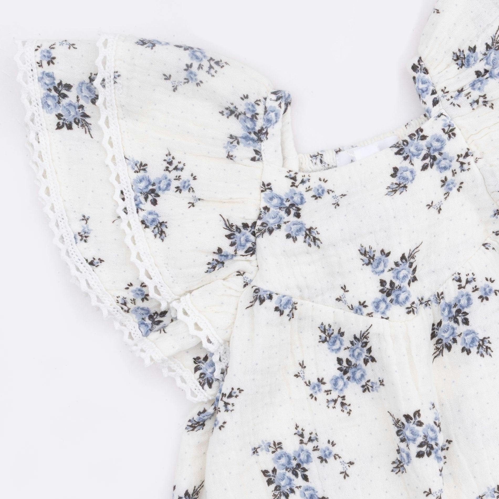 Belle Rosette Dot - V-Neck Bubble
