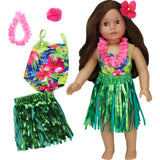 18" Doll Hawaiian Floral Bathing Suit