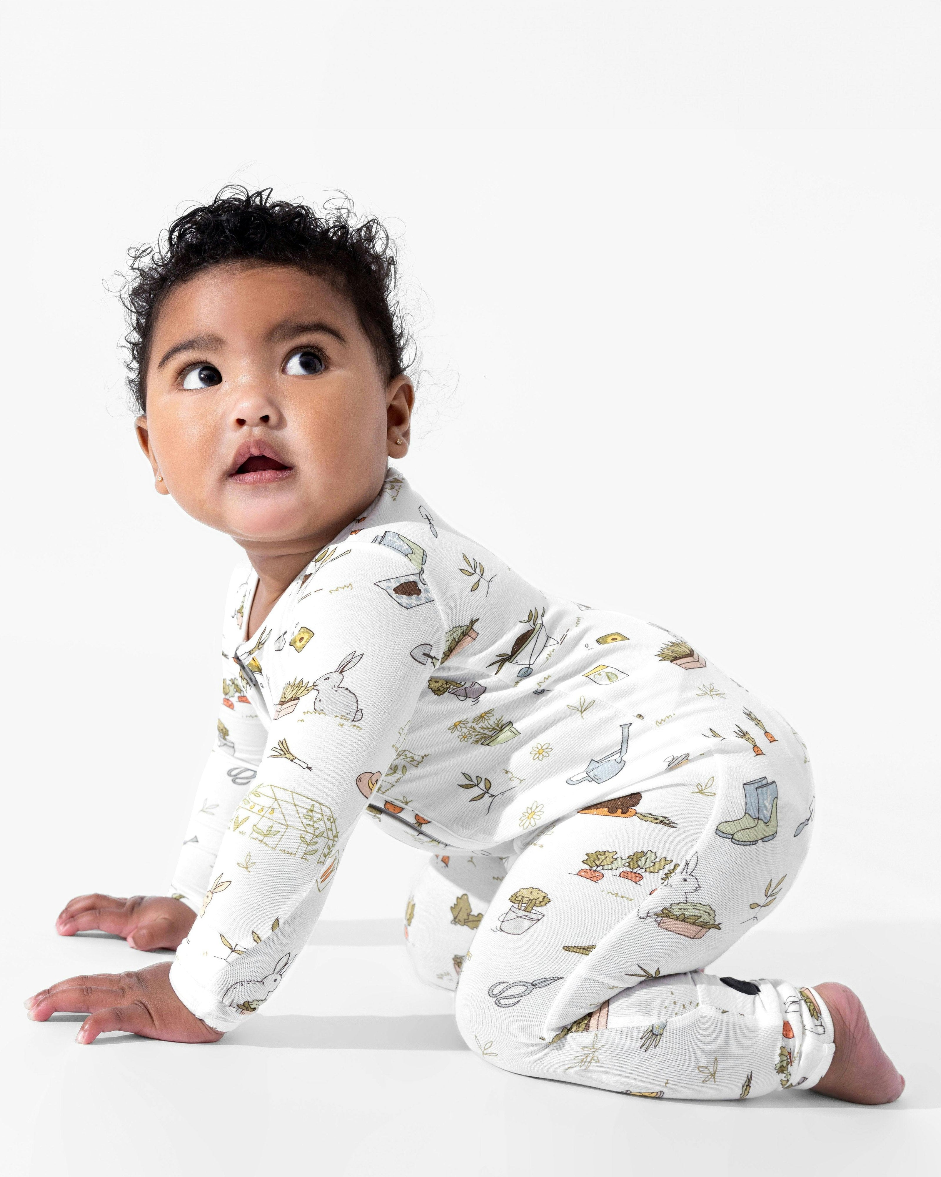 Bunny Garden Bamboo Convertible Footie