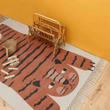 Hand-Woven Braided Tassel Rectangular Rug