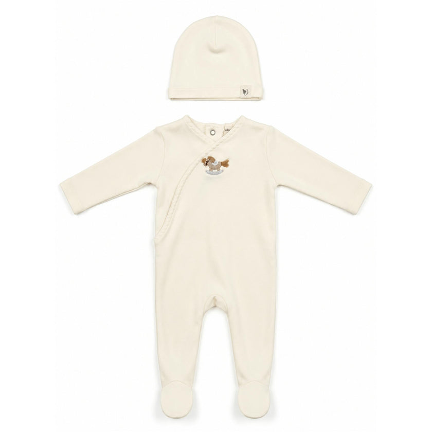 Honeybee, Flower & Rolling Horse Cotton Spandex Footie