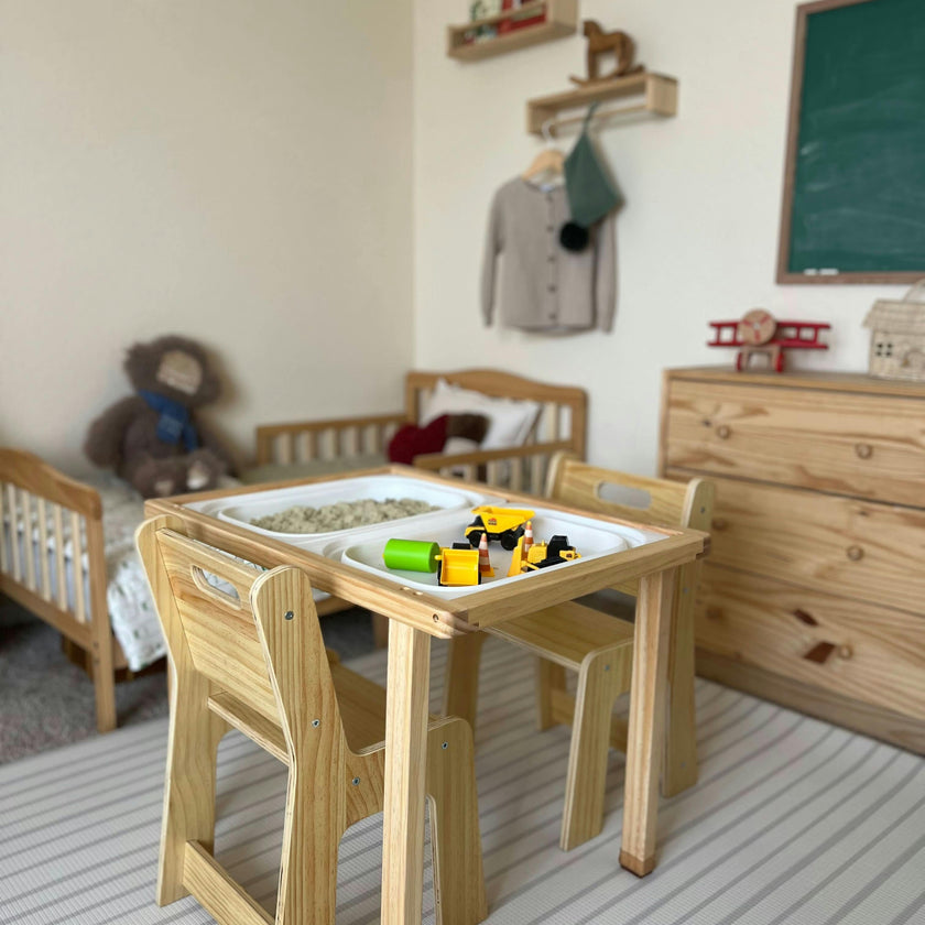 Cordia Wooden Kids Activity Table & Chair Set – Montessori-Inspired Desk for Play & Learning