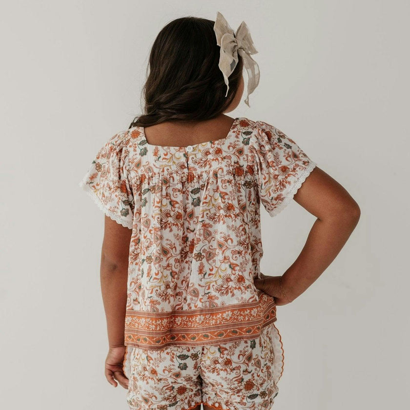 Square Neck Peasant Top