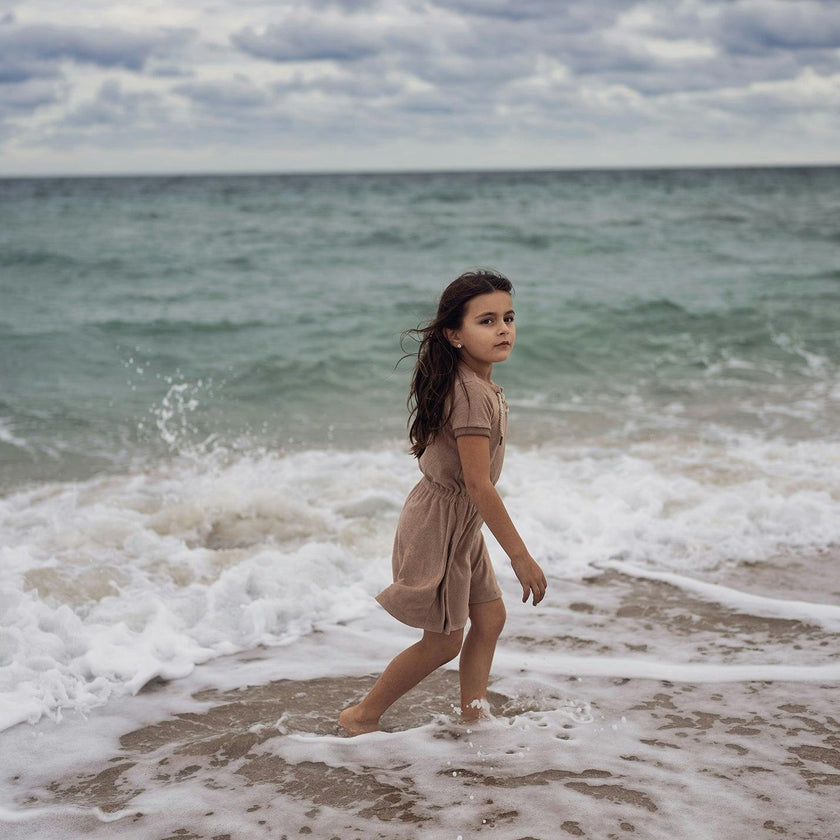 Beach Terry 3-Quarter Sleeve Dress