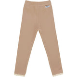 Affy Ribbed Lace Trim Leggings