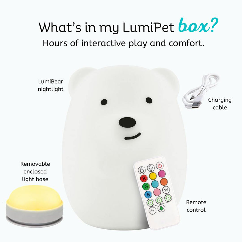 LumiPets® Benny the Bear- Children's Touch Night Light