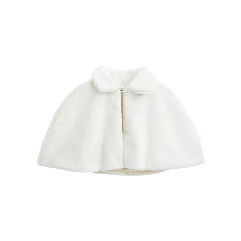 Ivory Faux Fur Cape