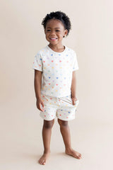 Short Sleeve Jogger Set in Pastel Mickey Mouse