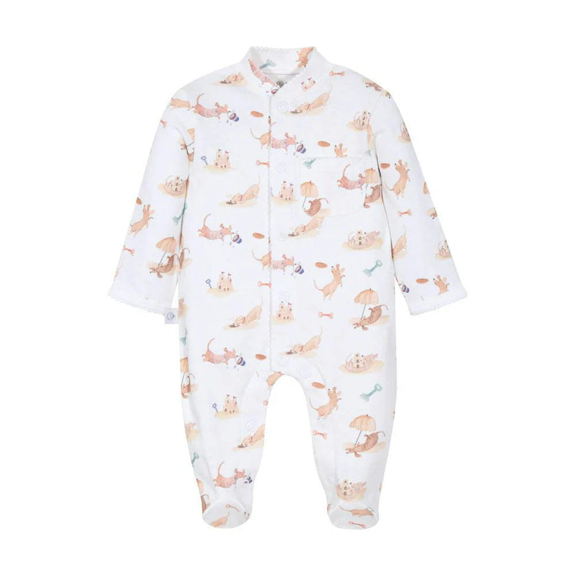 Beach Dogs Pima Cotton Baby One-Piece Pajamas