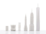 Chess Set Acrylic NEW YORK with Marble Hatch Board