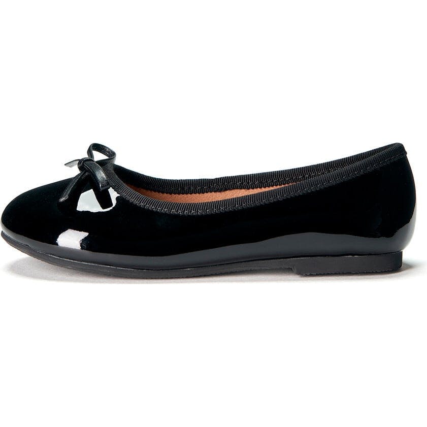 Fannie Glossy Leather Sweet Bow Ballet Flats