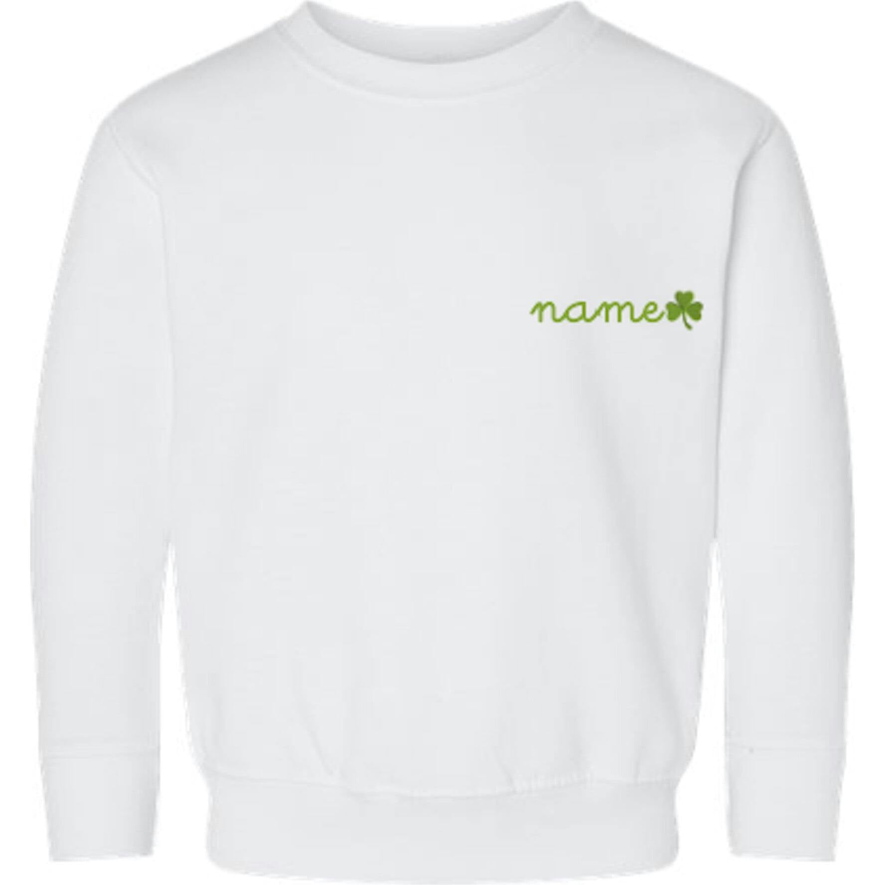Baby + Kids Shamrock Embroidered Crewneck Fleece Personalized