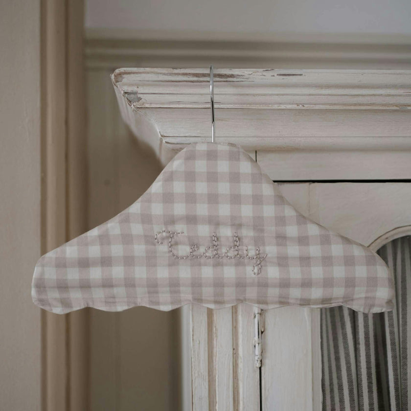 Children's Picnic Gingham Wooden Hanger