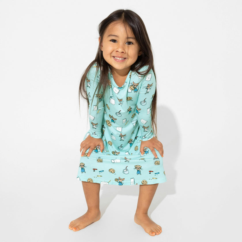 If You Give a a Cookie Bamboo Girls' Long Sleeve Dress