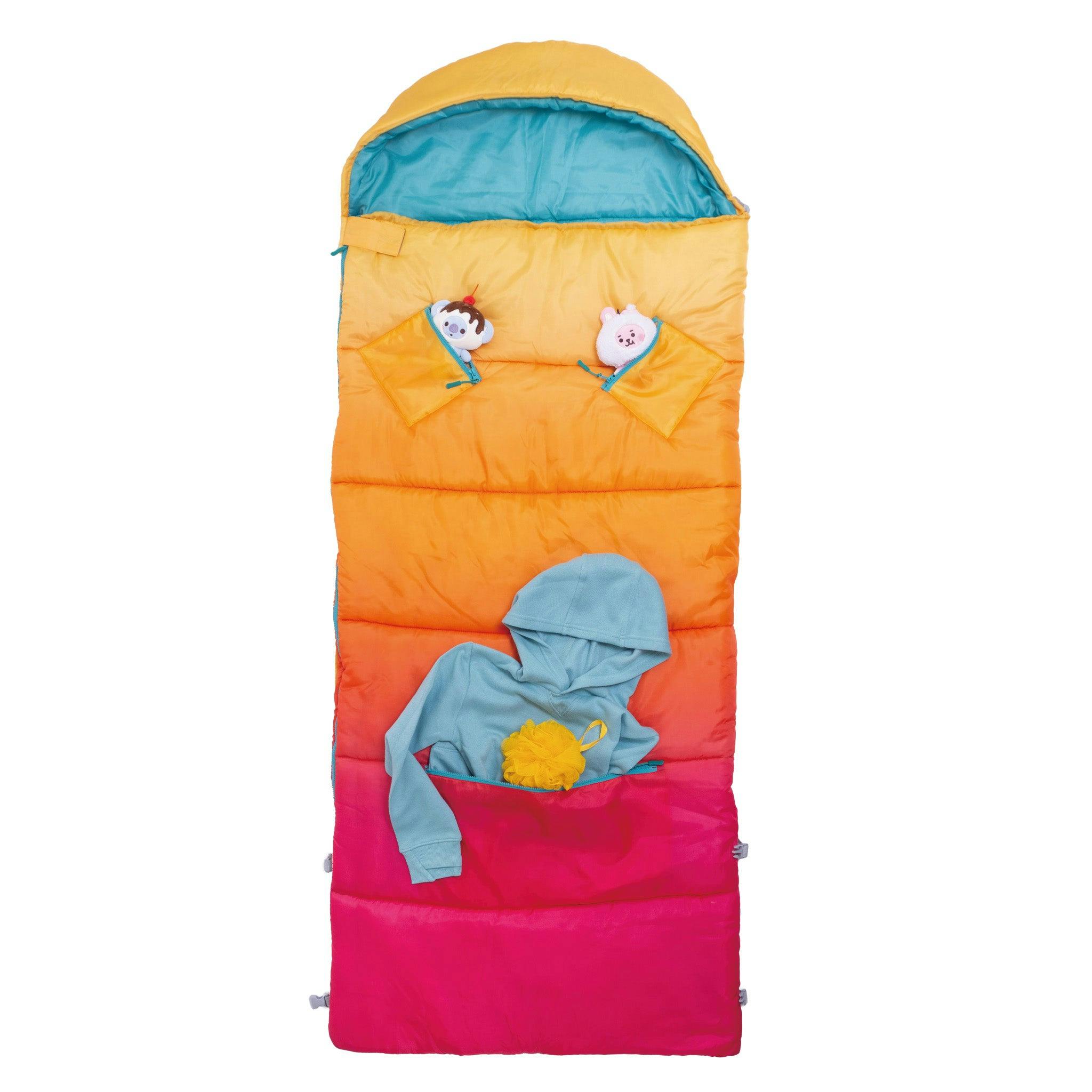 PRE-ORDER — Sleep-N-Pack™ – Big Kid Size | Color Block Sunset Ombre