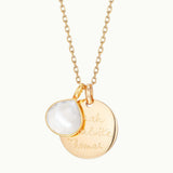 Personalized Gemstone Necklace, Gold Plated