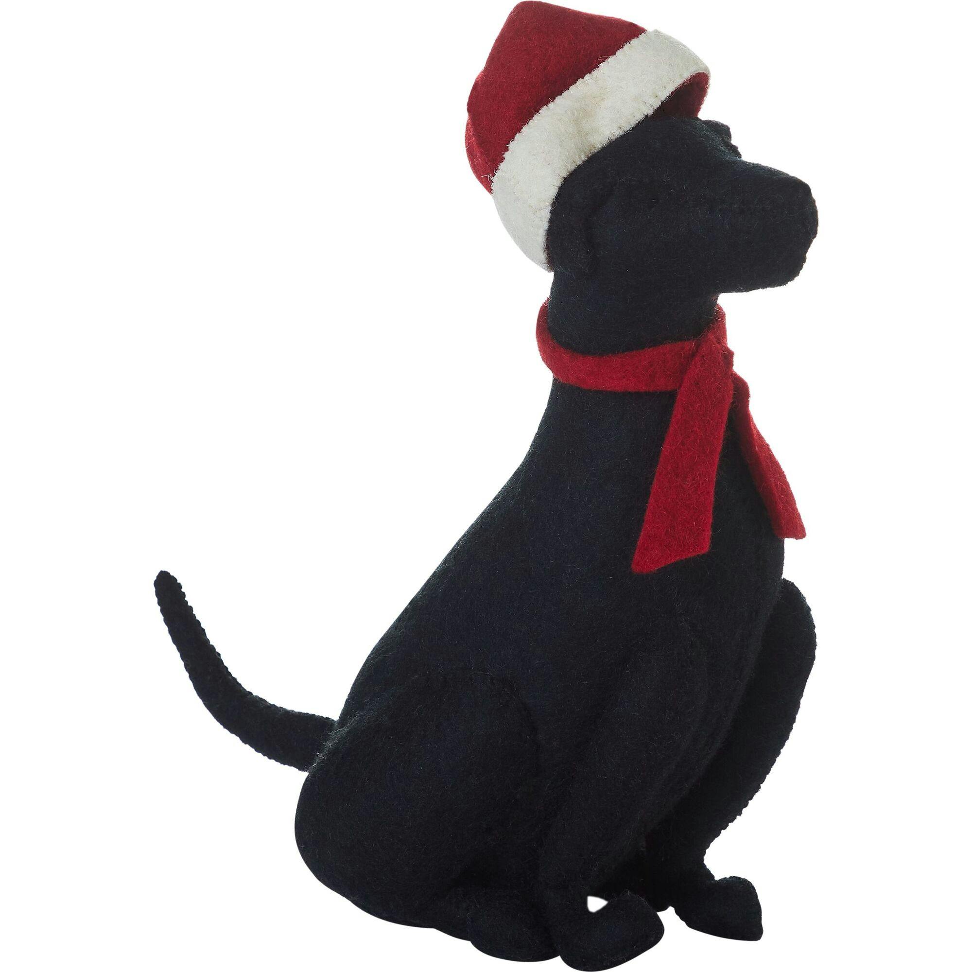 Lab Santa Hat Christmas Tree Topper Hand Felted Wool Arcadia Home