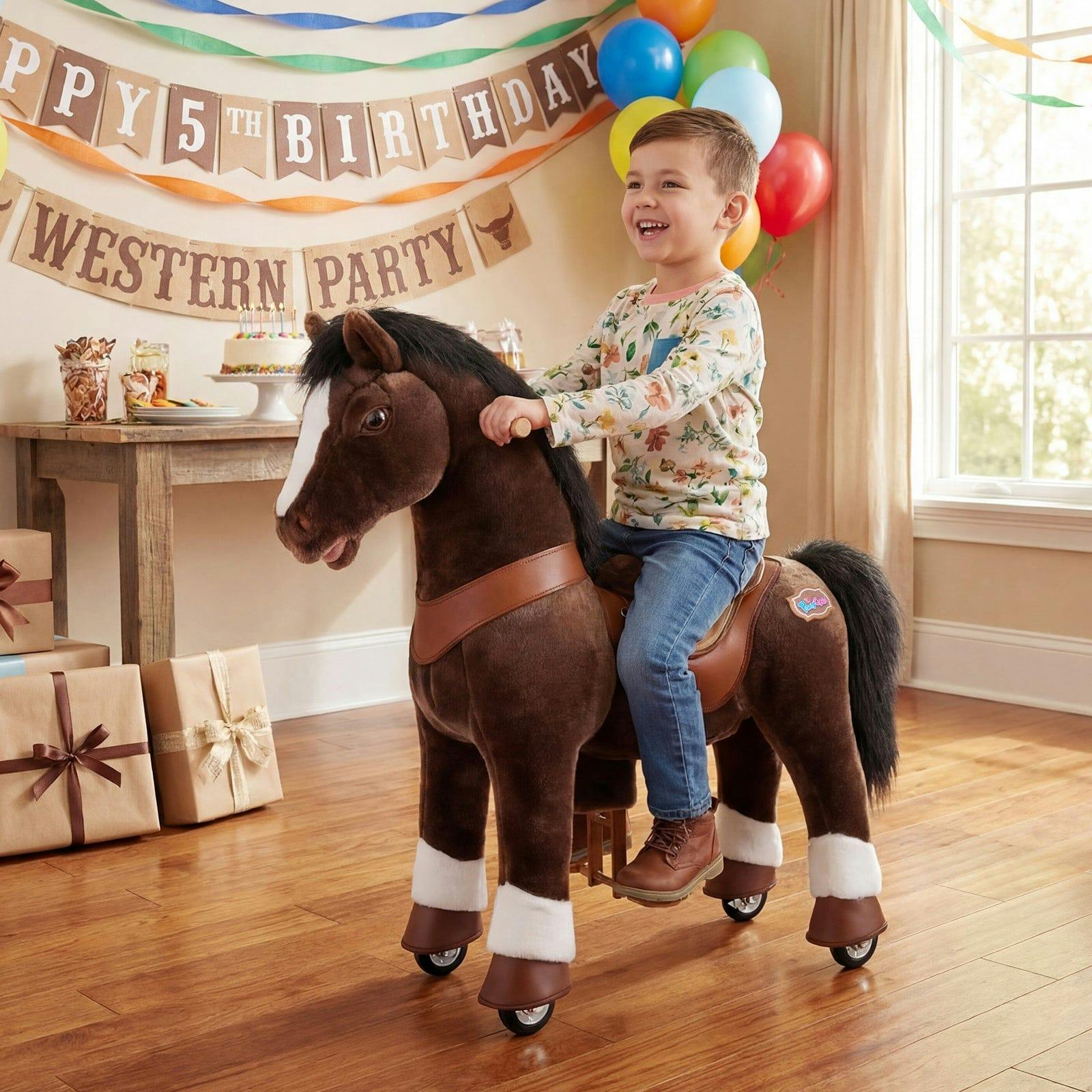 Model Y® Horse Ride-On Toy Age 3–4 – Chocolate Brown