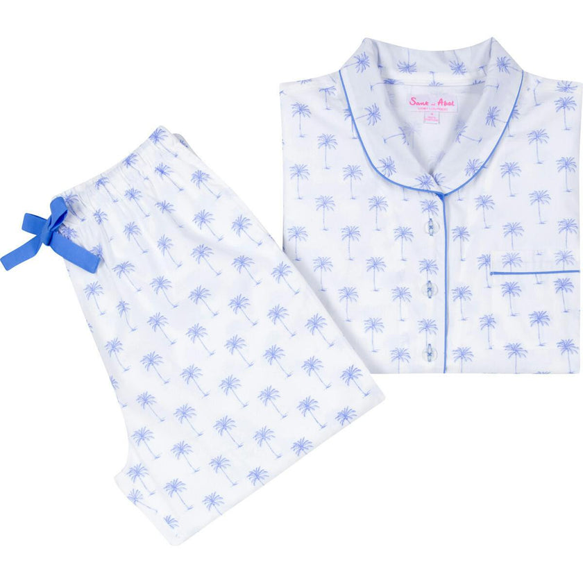 Women's Palm Tree Shirt & PJ Pant Set