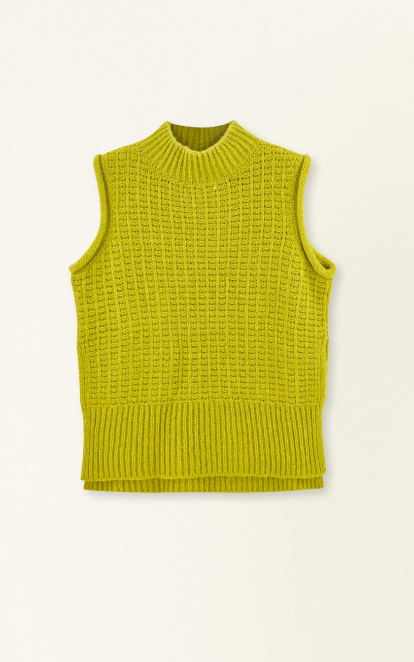 Aspen Sweater Vest in Lemongrass