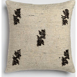 Abstract Leaf Green & Beige Accent Pillow