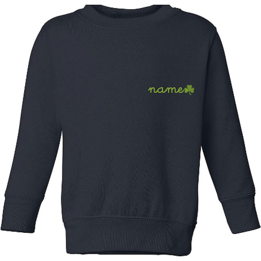 Baby + Kids Shamrock Embroidered Crewneck Fleece Personalized
